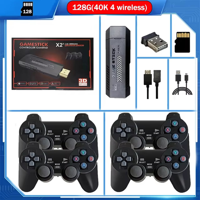 X2 plus 256G 50000 Game GD10 Pro 4K Game Player 3D HD Retro Video Game Console Wireless Controller TV 50 Emulator for Kids Gifts