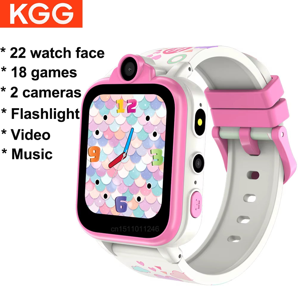 Kids Smart Watches Phone Answer Call 18 Games 2 Cameras Flashlight Pedometer Video MP3 Alarm Kids Digital Watch for Girls Boys