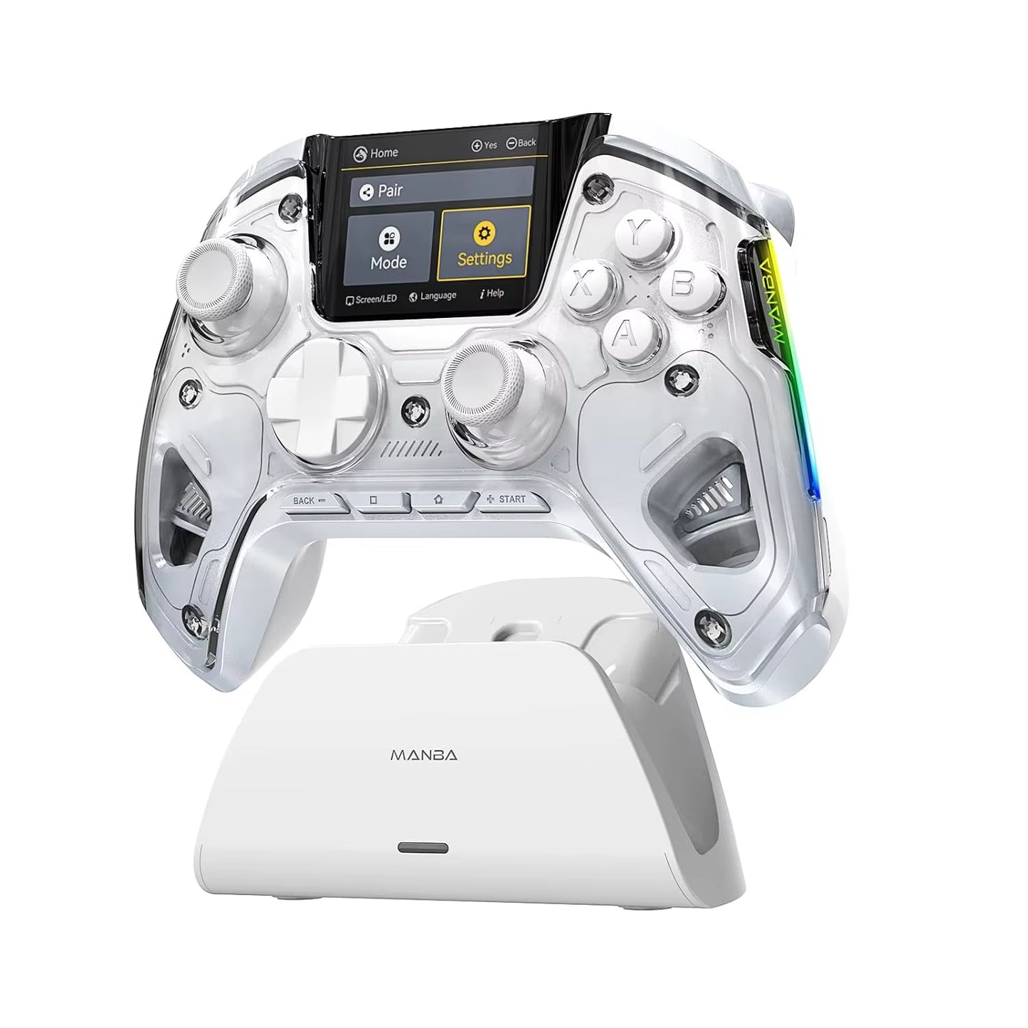 Manbaone 50 V2 Smart Wireless Gamepad Pc Bluetooth Joystick Controller Joystick 2 Inch Screen Steam Mobile Game Controller
