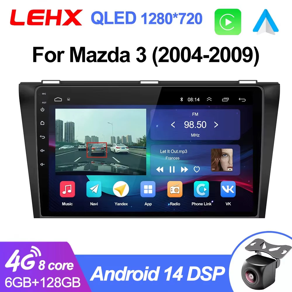 Pro AI Voice Car Android 14 Radio Multimedia Video Player for Mazda 3 2004 -2013 Maxx Axel Carplay 2 Din Dvd Gps Atuoradio
