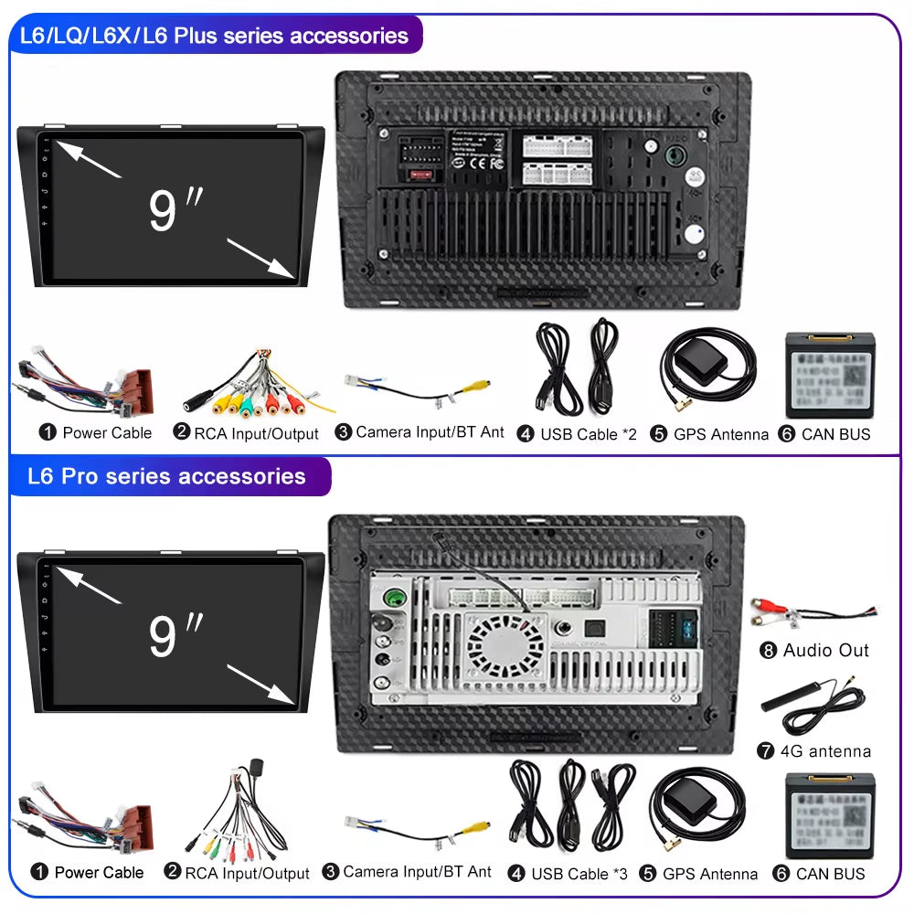 Pro AI Voice Car Android 14 Radio Multimedia Video Player for Mazda 3 2004 -2013 Maxx Axel Carplay 2 Din Dvd Gps Atuoradio