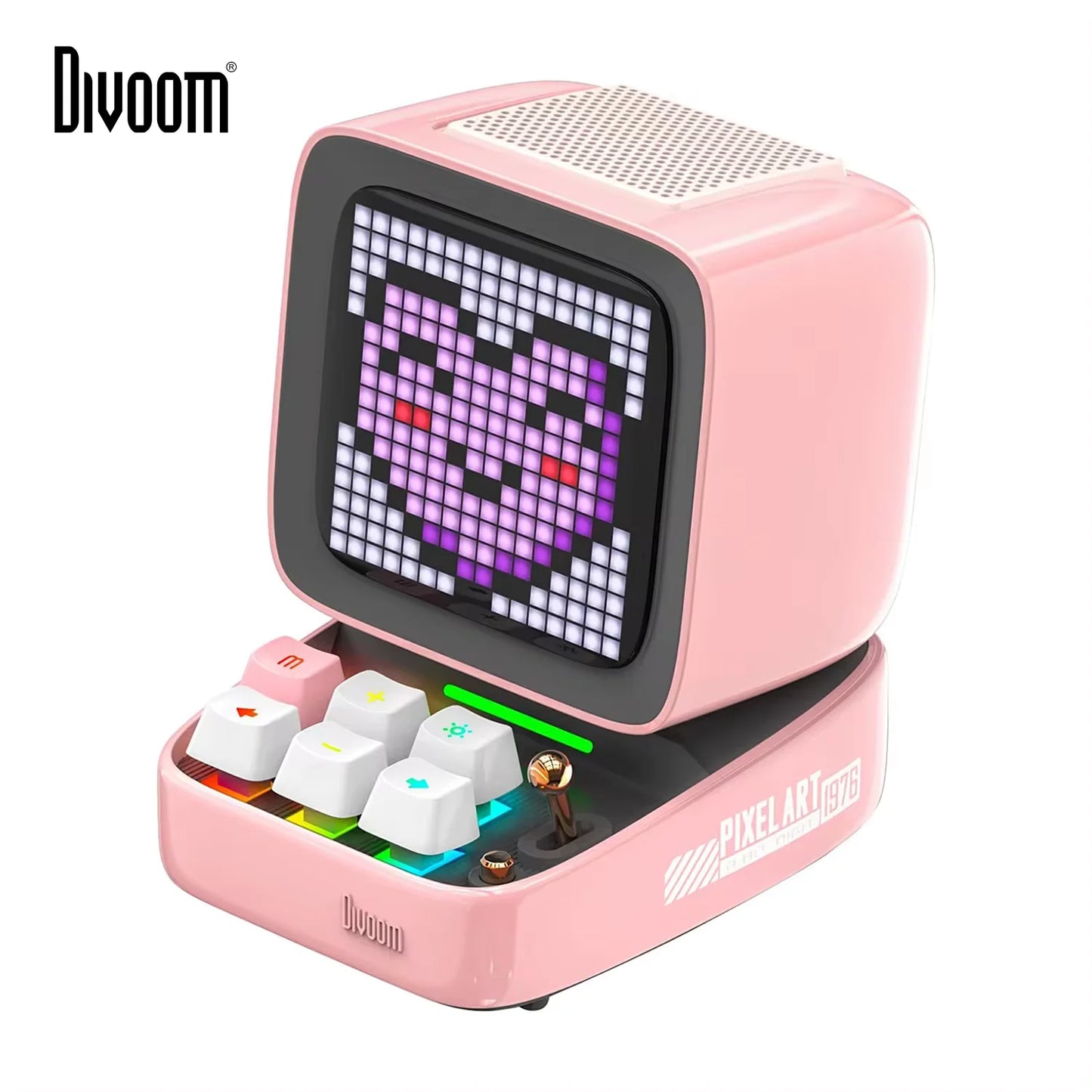 Ditoo-Pro Retro Pixel Art Bluetooth Portable Speaker Alarm Clock DIY LED Display Board, Cute Gift Home Light Decoration
