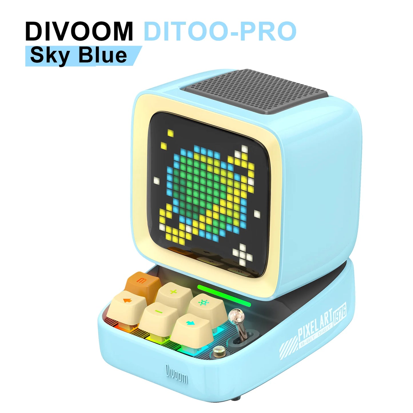 Ditoo-Pro Retro Pixel Art Bluetooth Portable Speaker Alarm Clock DIY LED Display Board, Cute Gift Home Light Decoration