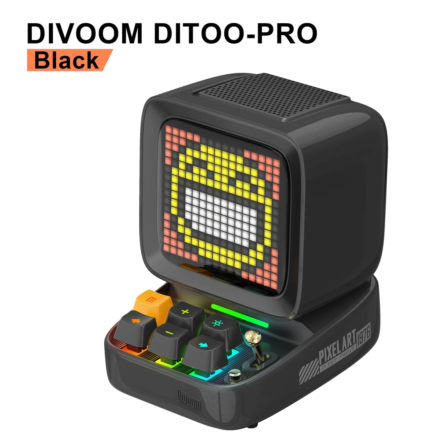 Ditoo-Pro Retro Pixel Art Bluetooth Portable Speaker Alarm Clock DIY LED Display Board, Cute Gift Home Light Decoration