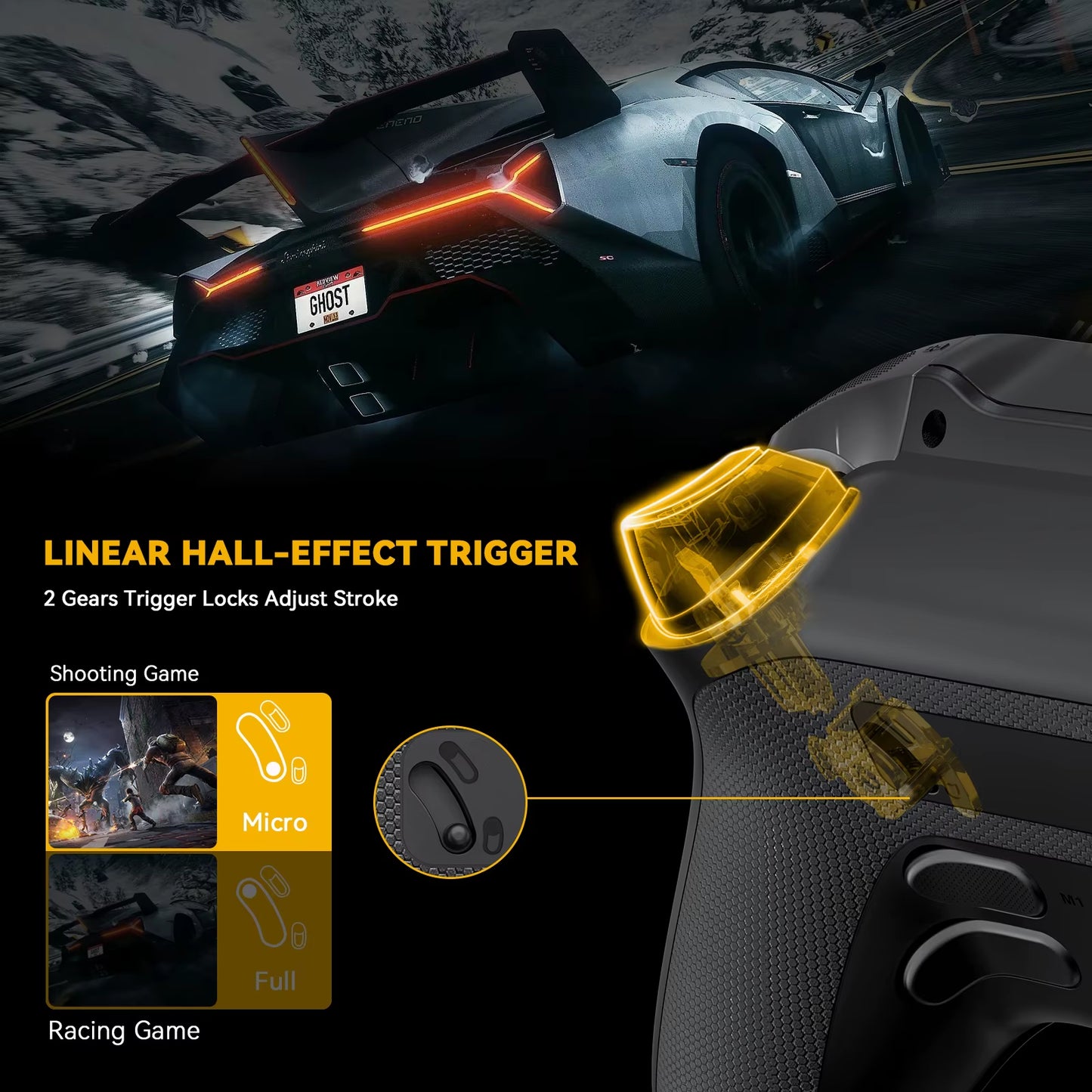 Manbaone 50 V2 Smart Wireless Gamepad Pc Bluetooth Joystick Controller Joystick 2 Inch Screen Steam Mobile Game Controller