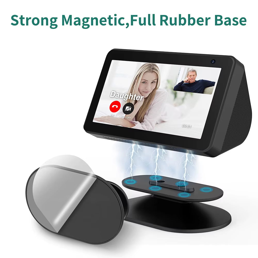 Magnetic Stand for Echo Show 8 5 1St & 2Nd Speaker Adjustable Holder Mount with Anti-Slip Accessories Tilt Function