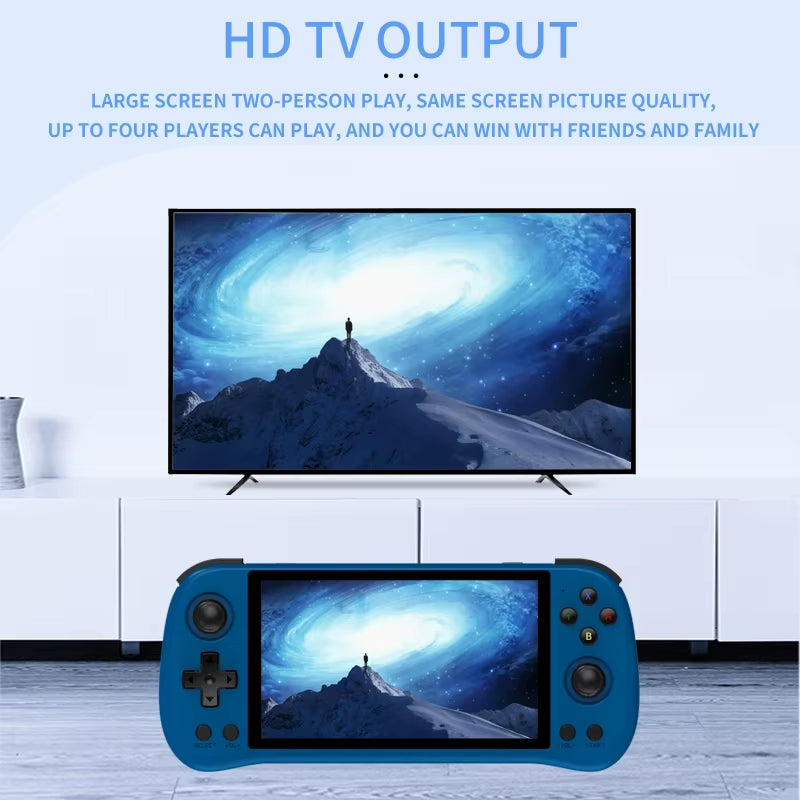 POWKIDDY X55 Open-Source Retro Handheld Game Console 5.5 Inch 1280*720 Ips Screen Built-In Wifi HD Output Children'S Gifts