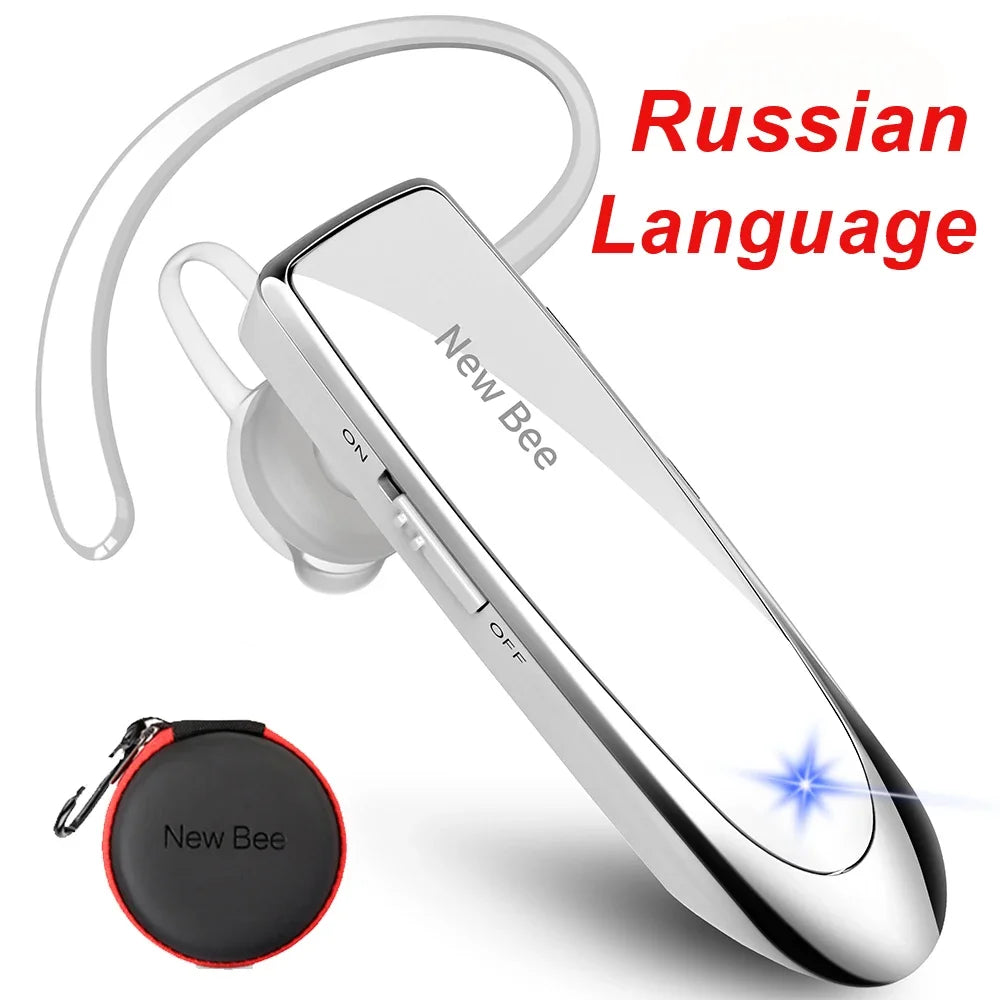 Bluetooth Headset V5.0 Wireless Earphones Headphones with Mic 24Hrs Earbuds Earpiece Mini Handsfree for Iphone Xiaomi