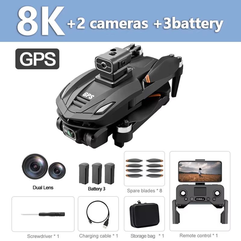 For Xiaomi V168 Drone 8K 5G GPS Professional HD Aerial Photography Dual-Camera Omnidirectional Obstacle Avoidance Drone Original