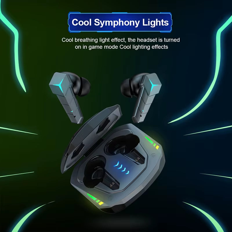 TWS Bluetooth 5.0 Earphones Gaming Headsets 65Ms Low Latency Wireless Headphones Stereo Bass Earbuds Gamer with Mic