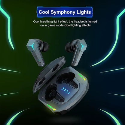 TWS Bluetooth 5.0 Earphones Gaming Headsets 65Ms Low Latency Wireless Headphones Stereo Bass Earbuds Gamer with Mic