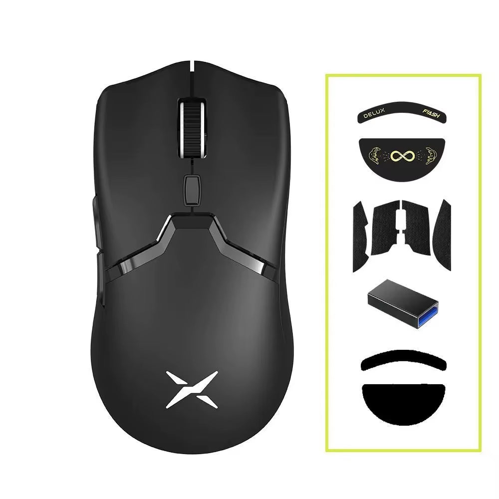 M800 PRO PAW3395 Wireless Gaming Mouse Bluetooth Tri-Mode Connection 26000DPI Huano Pink Switches Macro Mice for PC Gamer