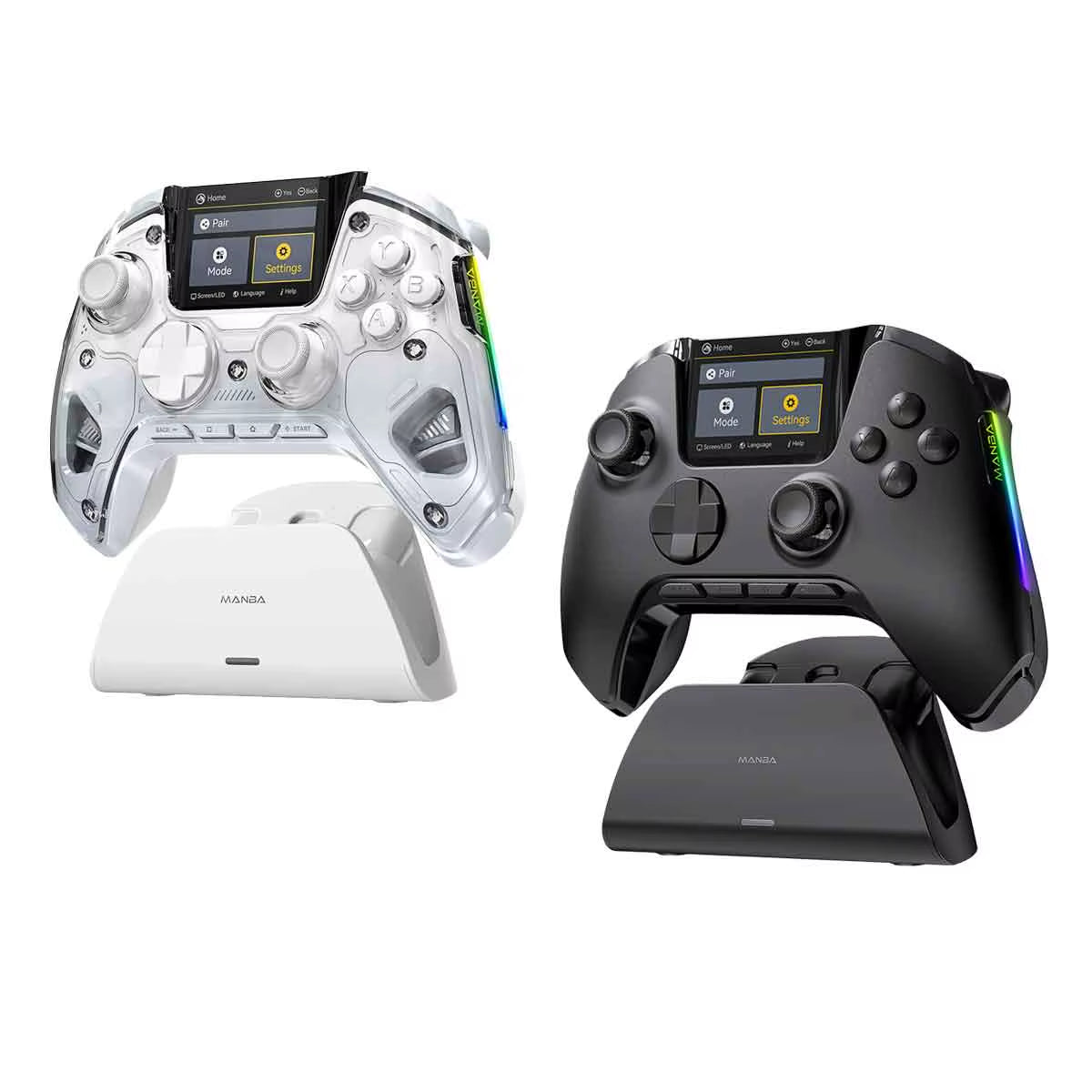 Manbaone 50 V2 Smart Wireless Gamepad Pc Bluetooth Joystick Controller Joystick 2 Inch Screen Steam Mobile Game Controller