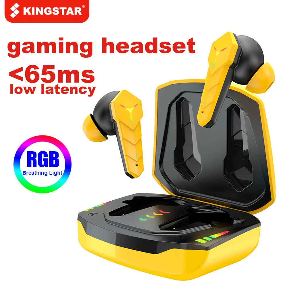 TWS Bluetooth 5.0 Earphones Gaming Headsets 65Ms Low Latency Wireless Headphones Stereo Bass Earbuds Gamer with Mic