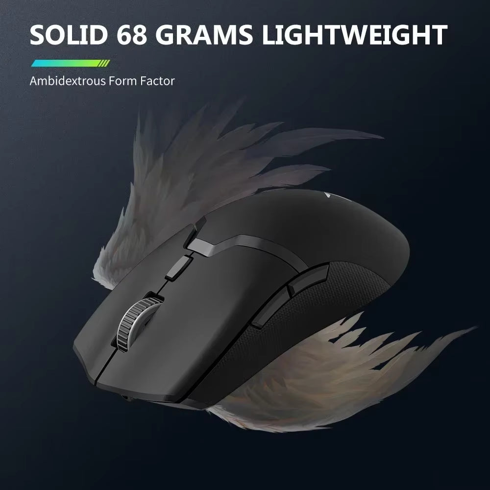 M800 PRO PAW3395 Wireless Gaming Mouse Bluetooth Tri-Mode Connection 26000DPI Huano Pink Switches Macro Mice for PC Gamer
