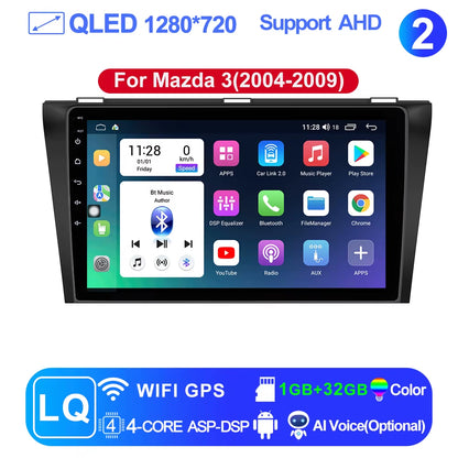 Pro AI Voice Car Android 14 Radio Multimedia Video Player for Mazda 3 2004 -2013 Maxx Axel Carplay 2 Din Dvd Gps Atuoradio