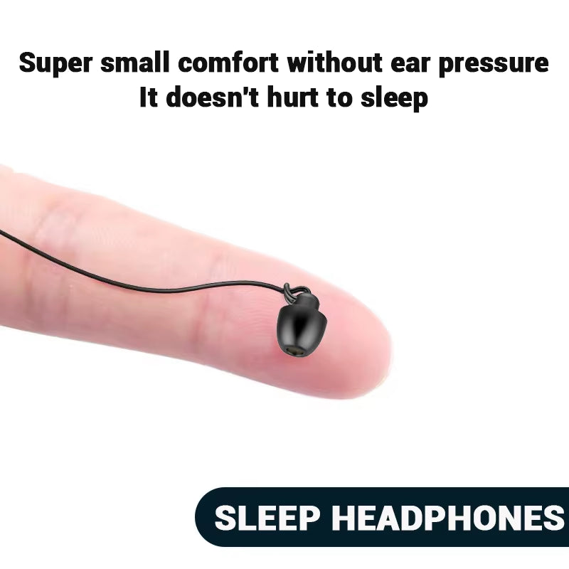 ASMR Earphone Hifi Headset Noise-Cancel Sleeping Earbud Soft Silicone Headset TPE Wire No Ear Pressure Earbuds for Xiaomi Huawei