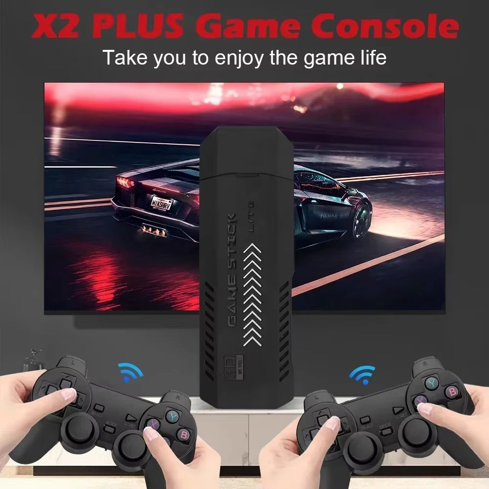 X2 plus 256G 50000 Game GD10 Pro 4K Game Player 3D HD Retro Video Game Console Wireless Controller TV 50 Emulator for Kids Gifts