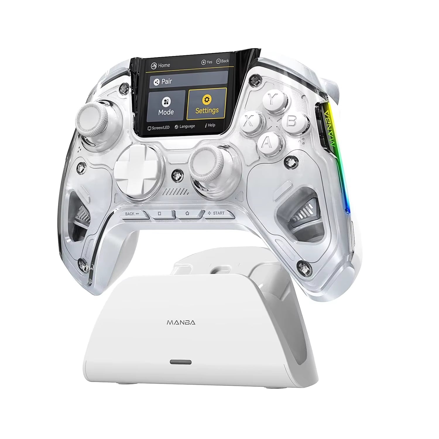 Manbaone 50 V2 Smart Wireless Gamepad Pc Bluetooth Joystick Controller Joystick 2 Inch Screen Steam Mobile Game Controller