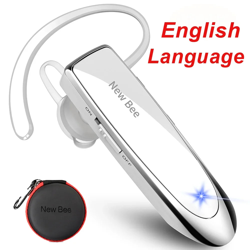Bluetooth Headset V5.0 Wireless Earphones Headphones with Mic 24Hrs Earbuds Earpiece Mini Handsfree for Iphone Xiaomi