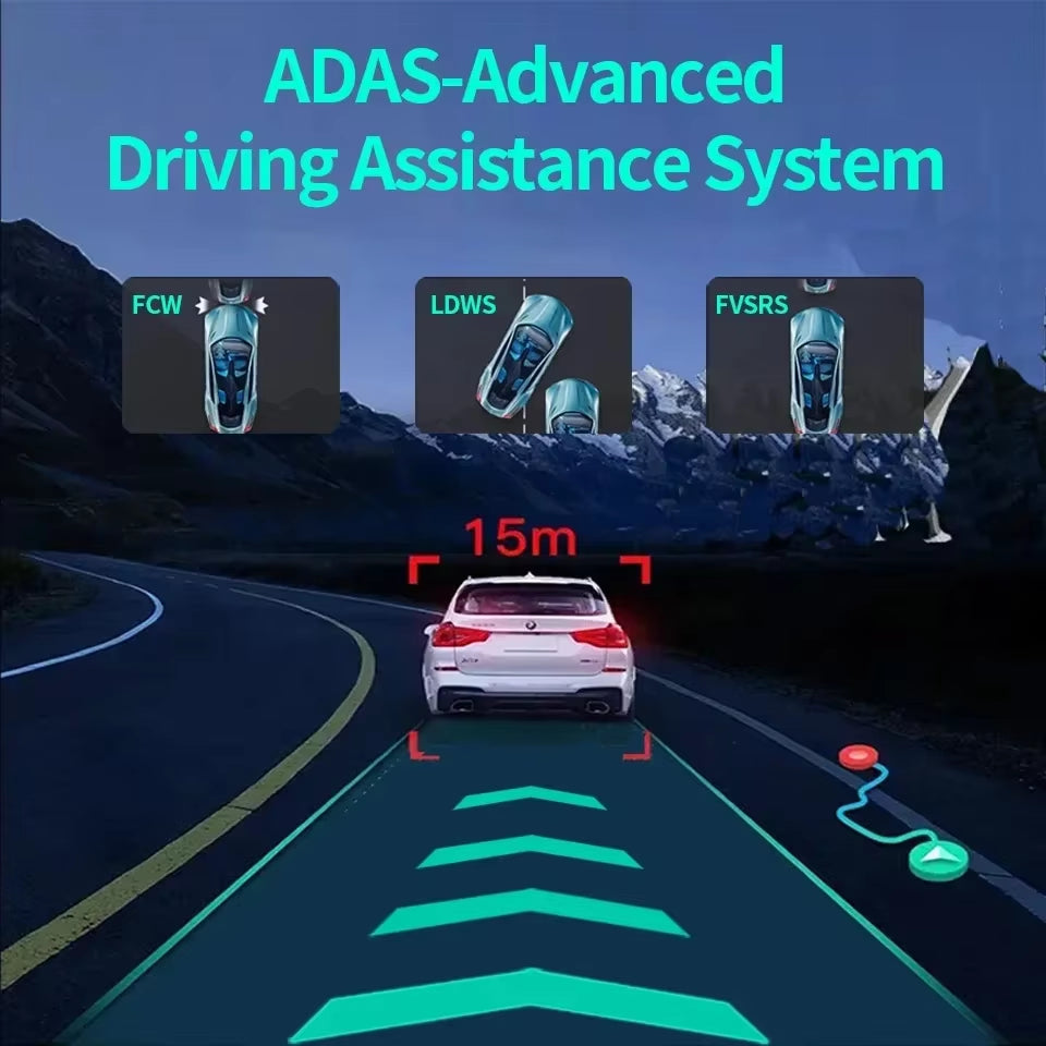 4G RAM Smart Android 8.1 Car Mirror DVR GPS Navigation HD 1080P Video Recorder Camera ADAS 32G ROM Add Original Bracket