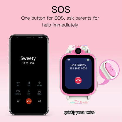 Kids Smart Watches Phone Answer Call 18 Games 2 Cameras Flashlight Pedometer Video MP3 Alarm Kids Digital Watch for Girls Boys