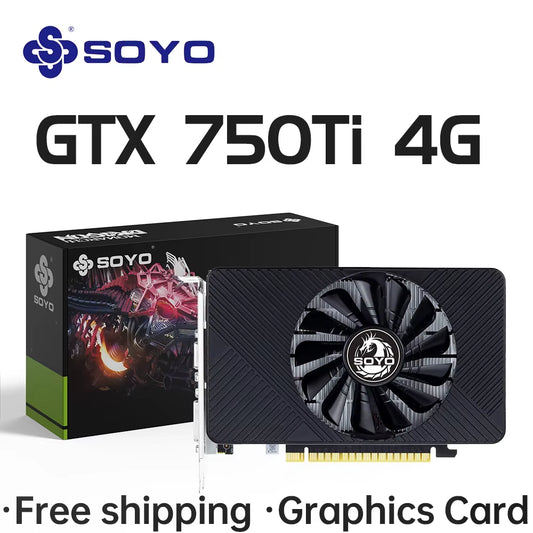 Graphics Card NVIDIA GPU GTX 750Ti 4G GDDR5 128Bit 28Nm PCI-E 3.0 Gaming Video Cards Desktop Computer Components Gtx750Ti