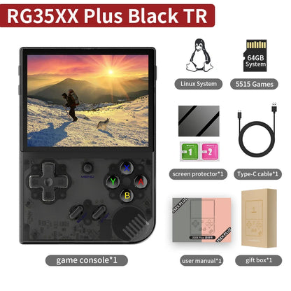 RG35XX Plus/Rg35Xx Retro Handheld Game Console 3.5″ IPS Screen Linux Portable Video Game Player Support HD-M-I TV Outpu