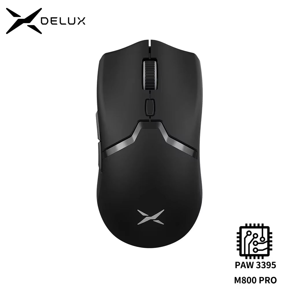M800 PRO PAW3395 Wireless Gaming Mouse Bluetooth Tri-Mode Connection 26000DPI Huano Pink Switches Macro Mice for PC Gamer