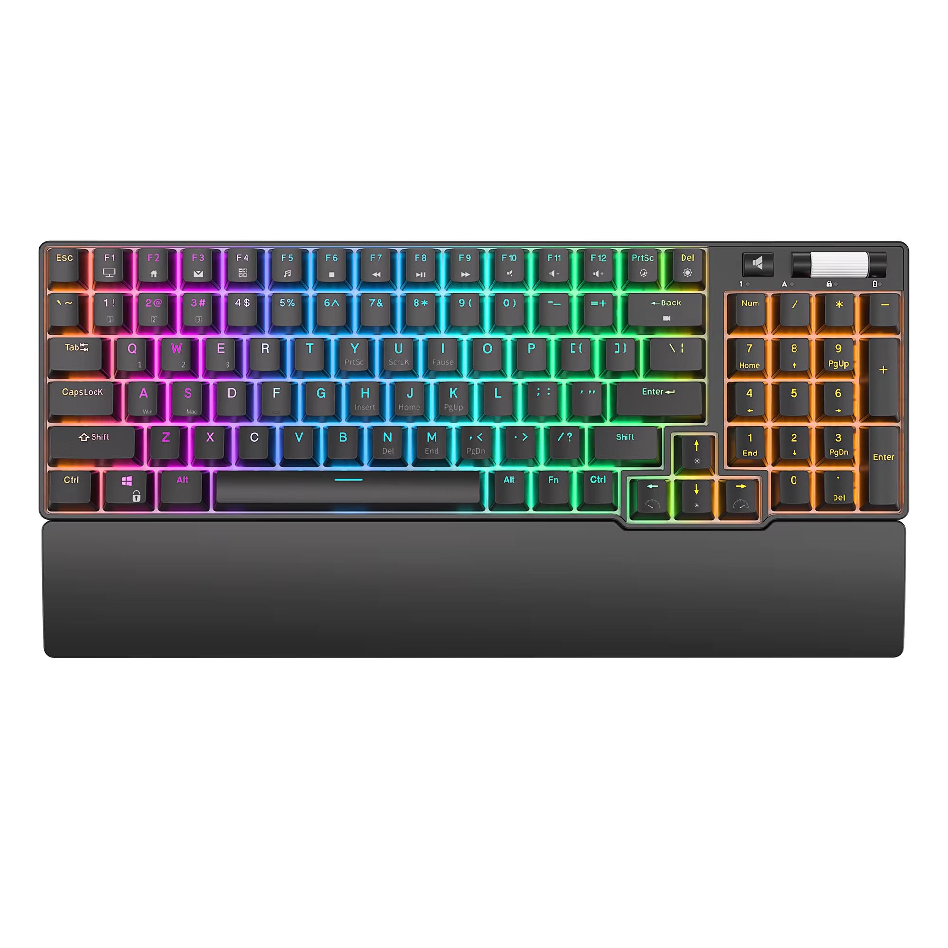 ROYAL KLUDGE 96 RGB Tri-Mode BT5.0/2.4G/USB-C Hot-Swappable Mechanical Keyboard 96 Keys Bluetooth Wireless Gaming Keyboard