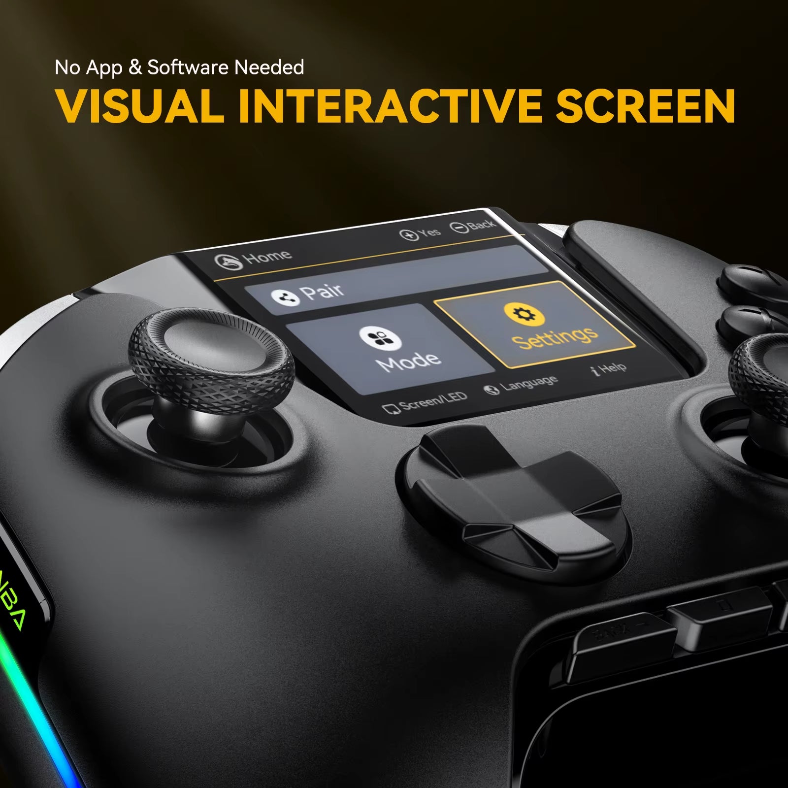 Manbaone 50 V2 Smart Wireless Gamepad Pc Bluetooth Joystick Controller Joystick 2 Inch Screen Steam Mobile Game Controller