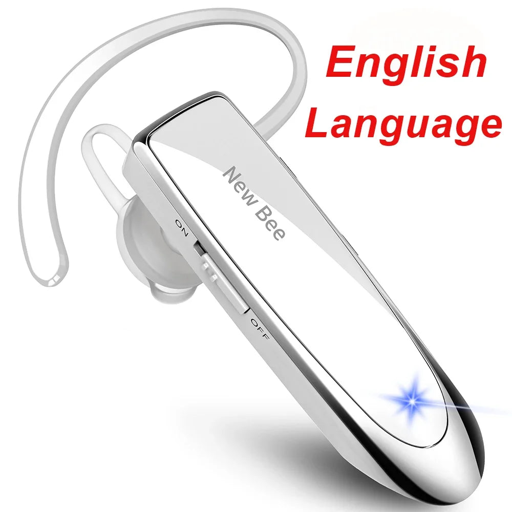 Bluetooth Headset V5.0 Wireless Earphones Headphones with Mic 24Hrs Earbuds Earpiece Mini Handsfree for Iphone Xiaomi