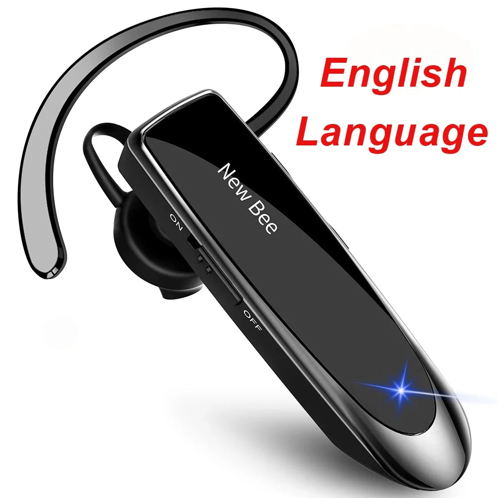 Bluetooth Headset V5.0 Wireless Earphones Headphones with Mic 24Hrs Earbuds Earpiece Mini Handsfree for Iphone Xiaomi