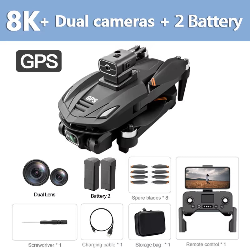 For Xiaomi V168 Drone 8K 5G GPS Professional HD Aerial Photography Dual-Camera Omnidirectional Obstacle Avoidance Drone Original